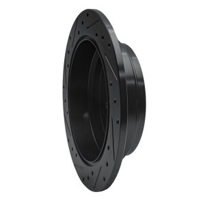 Honda Odyssey Brake Rotor (1) - Rear Right - R1 Concepts - Drilled & Slotted - Black - `02-`04